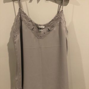Babaton Gray top with Floral Embroidery